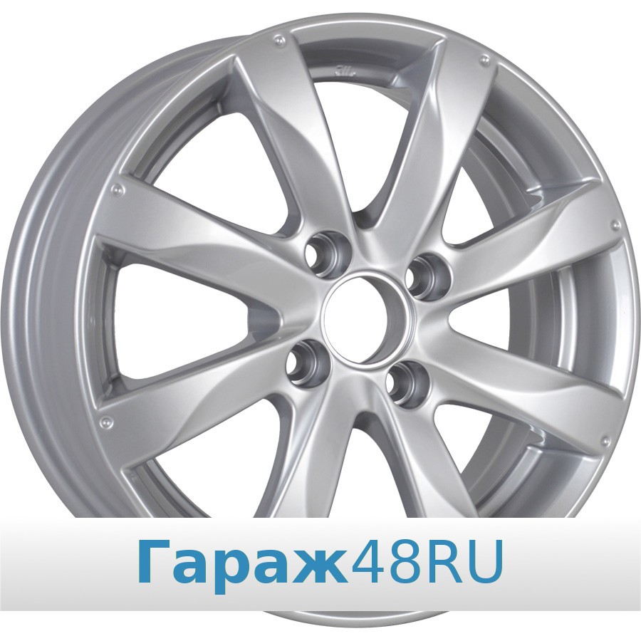 K&amp;K KC480 R14 / 5.5J PCD 4x98 ET 40 ЦО 58.5 Литые Черный глянцевый с полированной лицевой поверхностью